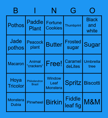 COOKIE MONSTERA Bingo Card