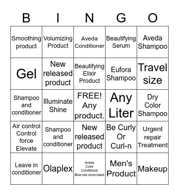 Retail Bingo Card