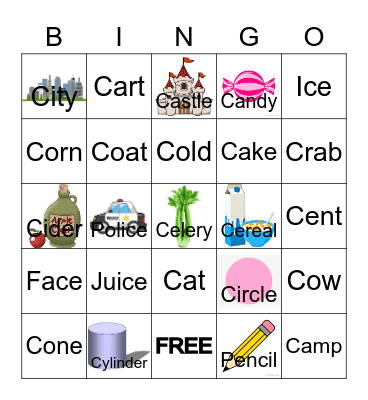 C Sound Bingo Card