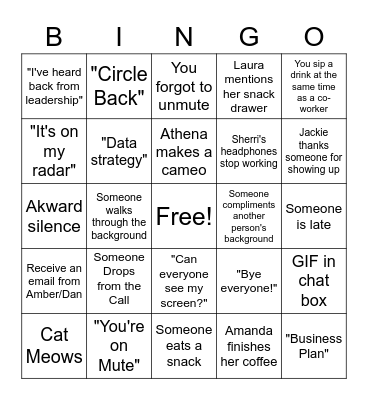 LIS Team Building Bingo Card