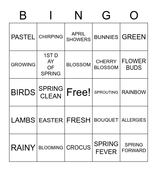 Esther Bingo Card