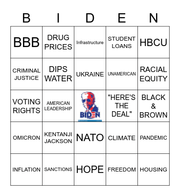 SOTU BINGO Card