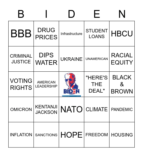 SOTU BINGO Card