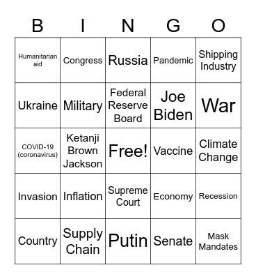 SOTUA Bingo Card