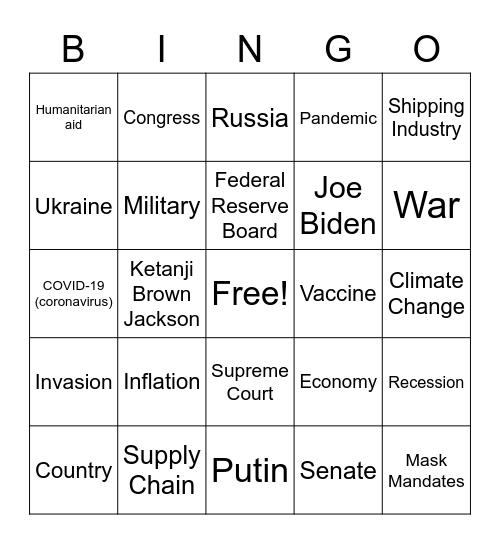 SOTUA Bingo Card