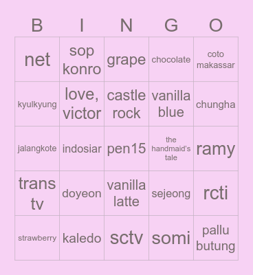 yr’s back Bingo Card