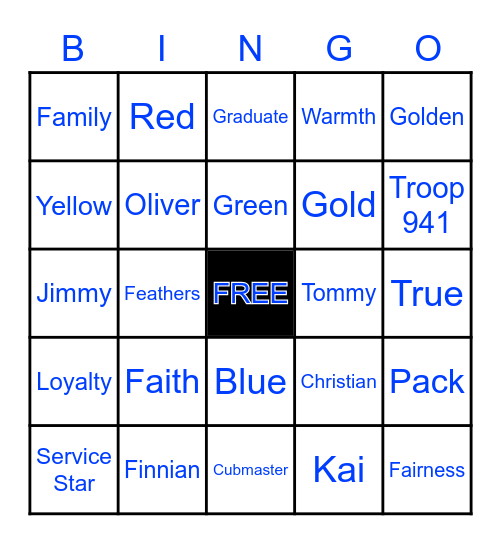 PACK 938/948 BRIDGING Bingo Card