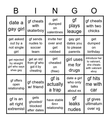 jade's love life Bingo Card