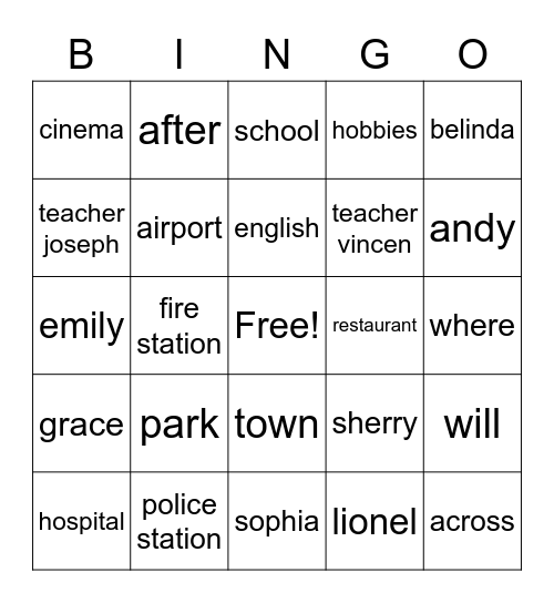 Wednesday D3 Bingo Card