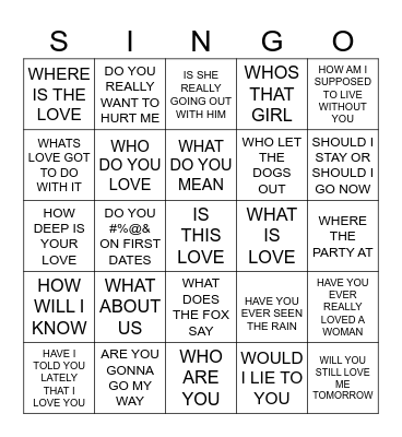 725 QUESTIONS Bingo Card