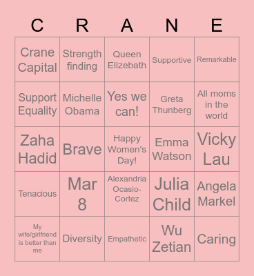 Women's Day Bingo! Bingo Card