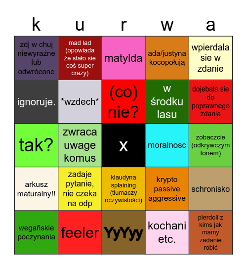 klaudingo Bingo Card