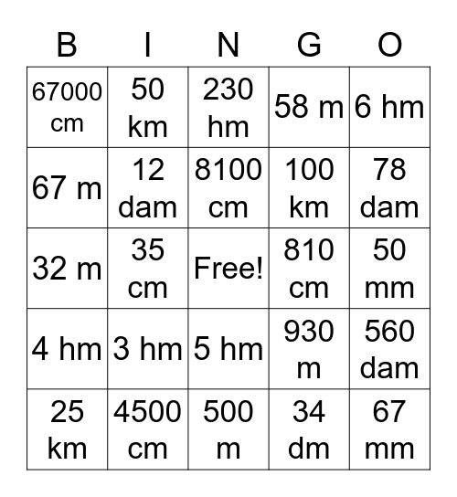 Lengtematen Bingo Card