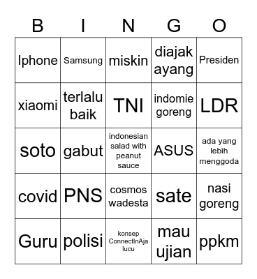 leeseo bingo Card