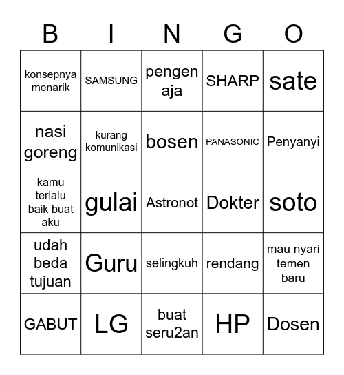 HEAVYSlGHS' BOARD Bingo Card