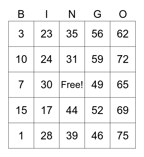 AILYN EMPING Bingo Card