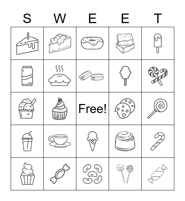 SWEET Bingo Card