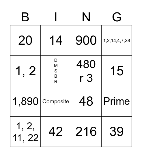 Module 3 Bingo Card