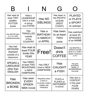 BTM-CB Community Block X-TREME Bingo Card