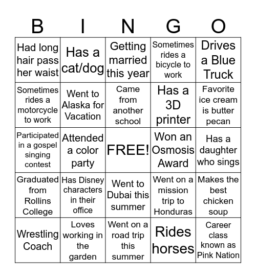 Bingo Card