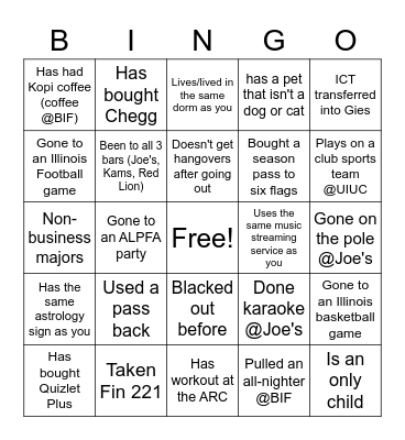 Bingo Card