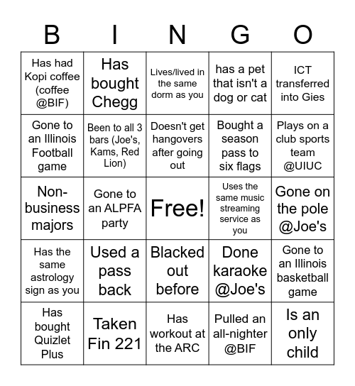 Bingo Card