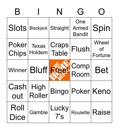 Casino Fun Bingo Card