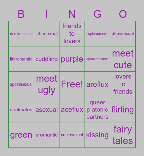 AroAce April Bingo Card