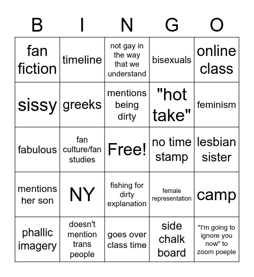 L&G Bingo!! Bingo Card