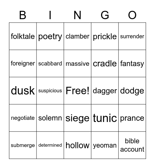 Reading Review Bingo Card
