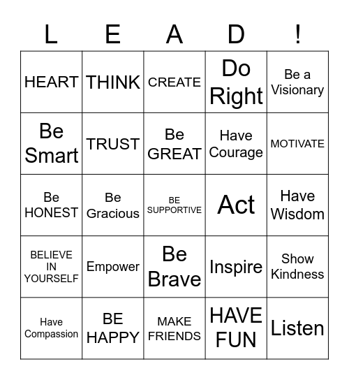 Caliber Stickers Bingo Card