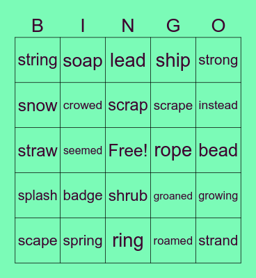 ECRI Review Bingo Card