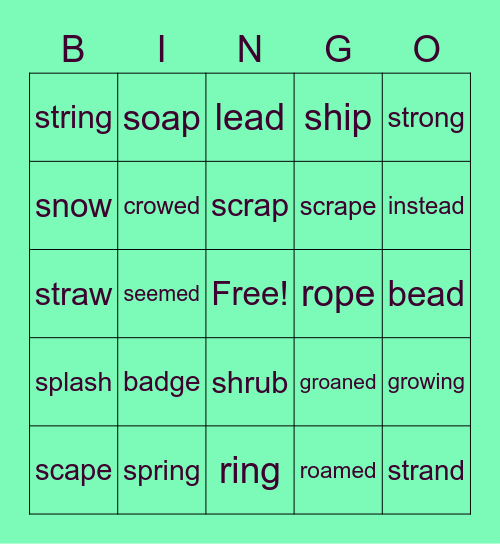 ECRI Review Bingo Card