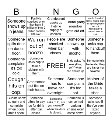 EVENT BINGO Card
