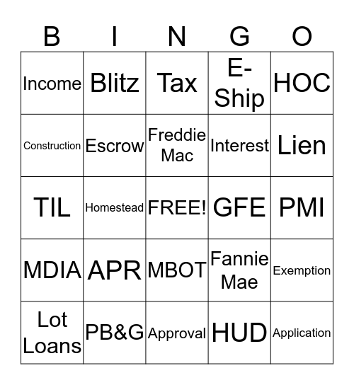 SUNBELT B-I-N-G-O Bingo Card