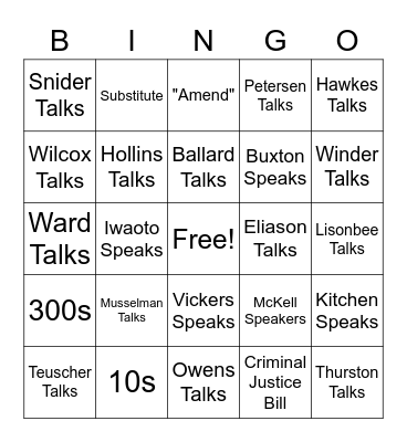 le.bingo.gov Bingo Card