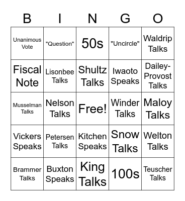 le.bingo.gov Bingo Card