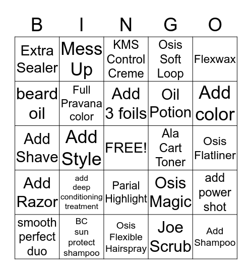 Bishops Bingo Card