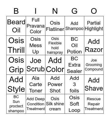 Bishops Bingo Card