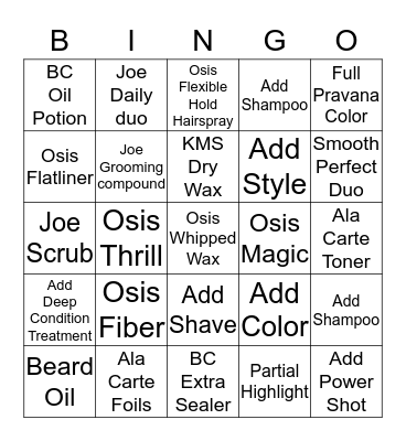 Bishops Bingo Card