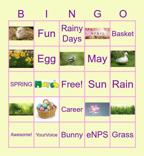 Spring Bingo Card