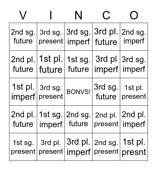 14 PresImpFut Pass Bingo Card