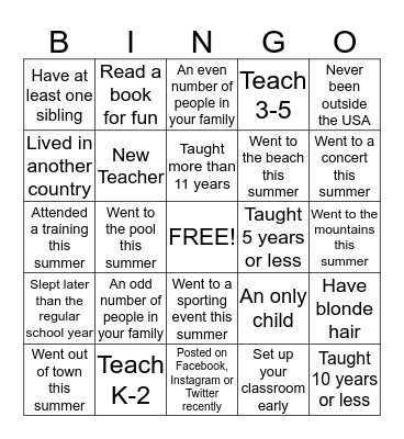 Blanton Bingo Card