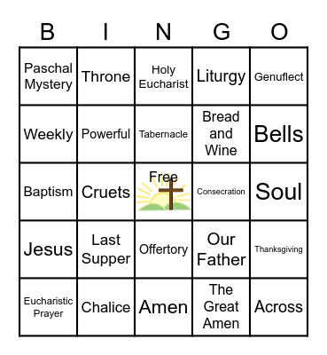 FIRST EUCHARIST Bingo Card