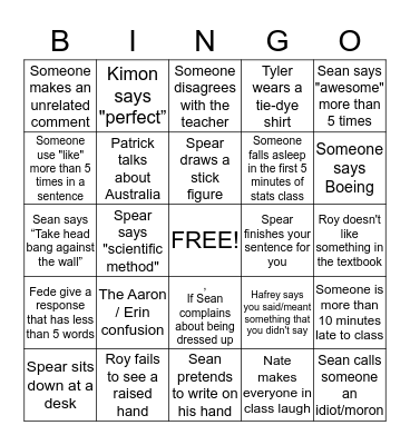 2017 Summer Bingo!  Bingo Card