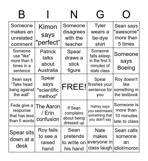 2017 Summer Bingo!  Bingo Card