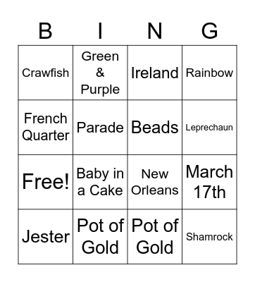 BINGO! Bingo Card