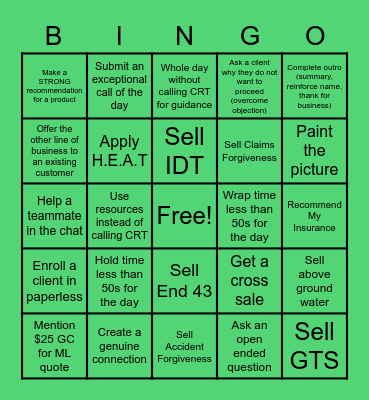 March BINGO Card