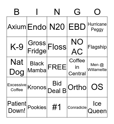 Beaverton Bingo Card