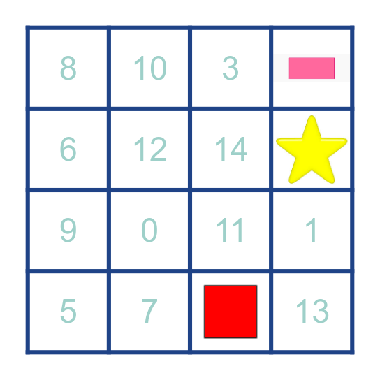 NSM BINGO 1-15 and Shapes Bingo Card